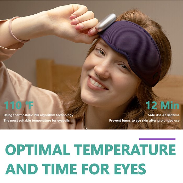 The goolioo wireless heated eye mask feature optimal temperatures and time for eyes