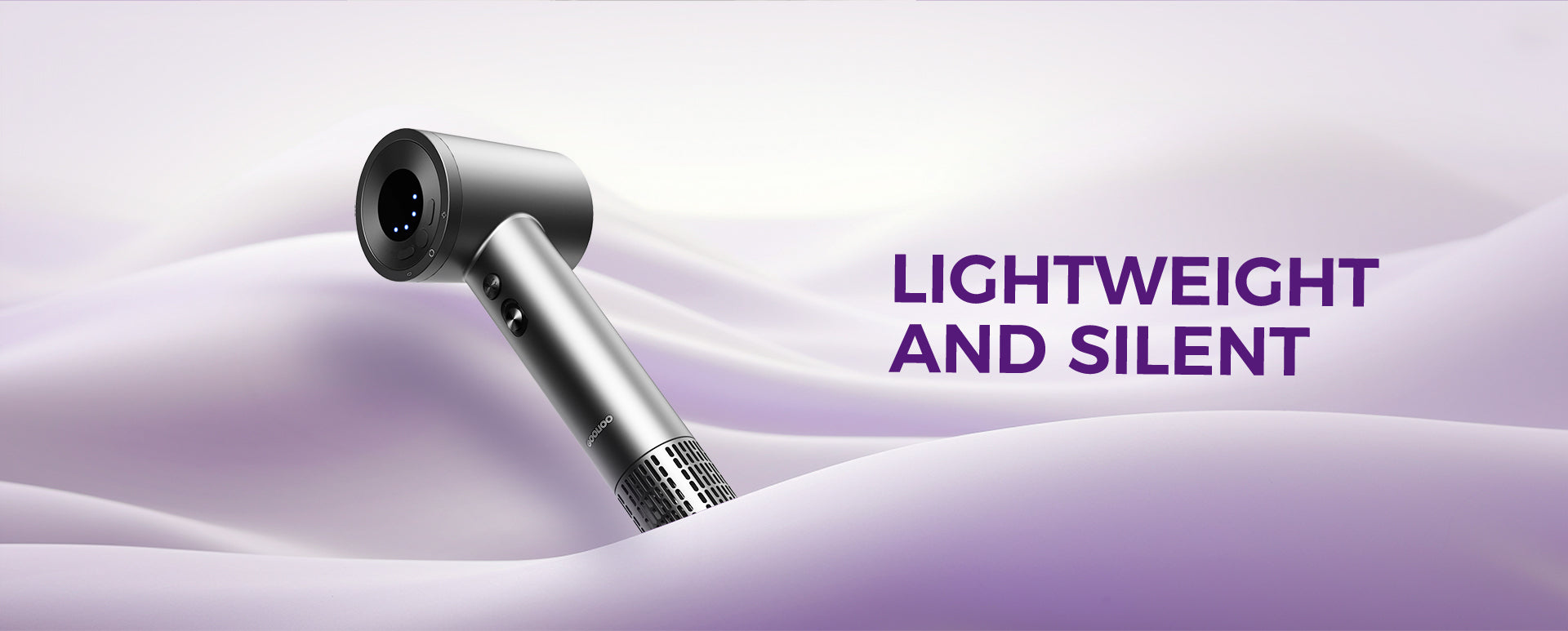 The Goolioo high speed hair dryer is lightweight and slient use.